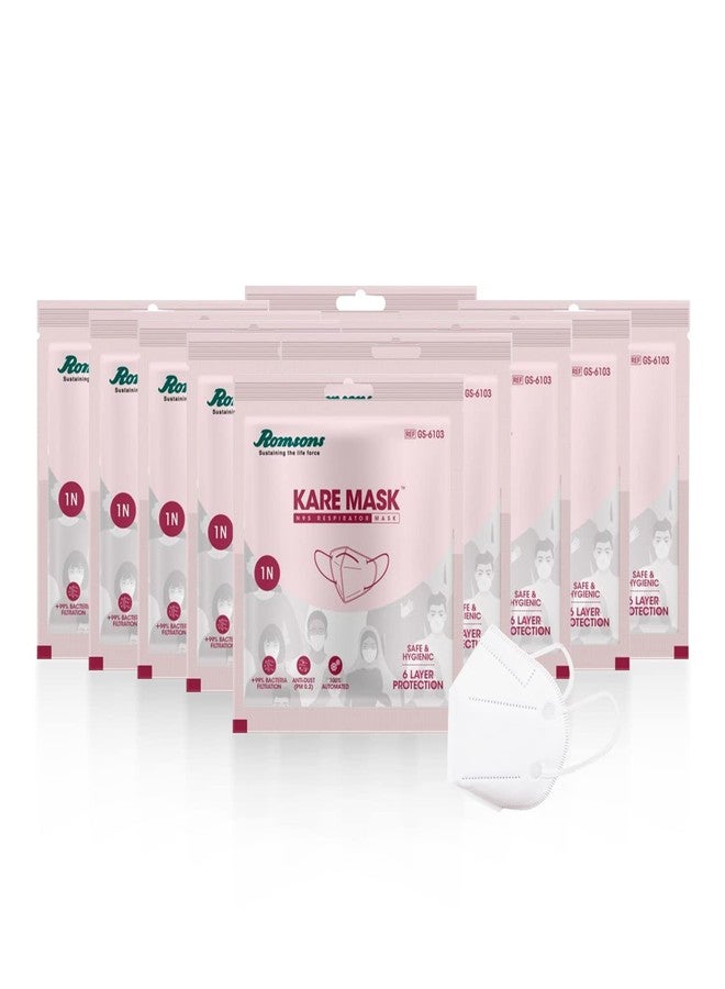 رومسونز قناع رومسونز كير، أجهزة تنفس N95، مع حماية من 6 طبقات (10 قطع) - Image 1